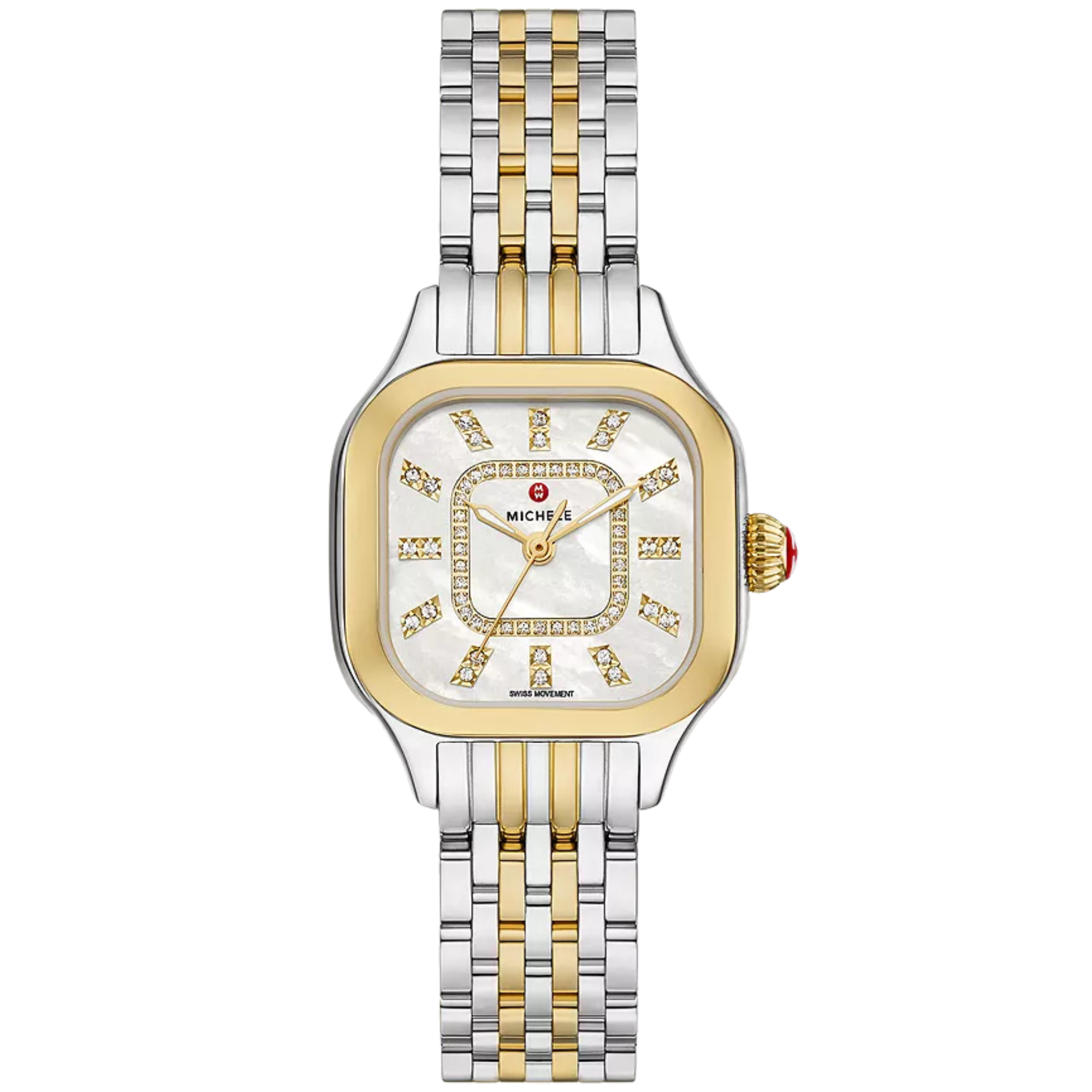 Michele Meggie Two-Tone 18K Gold-Plated Diamond Dial Watch, 29MM