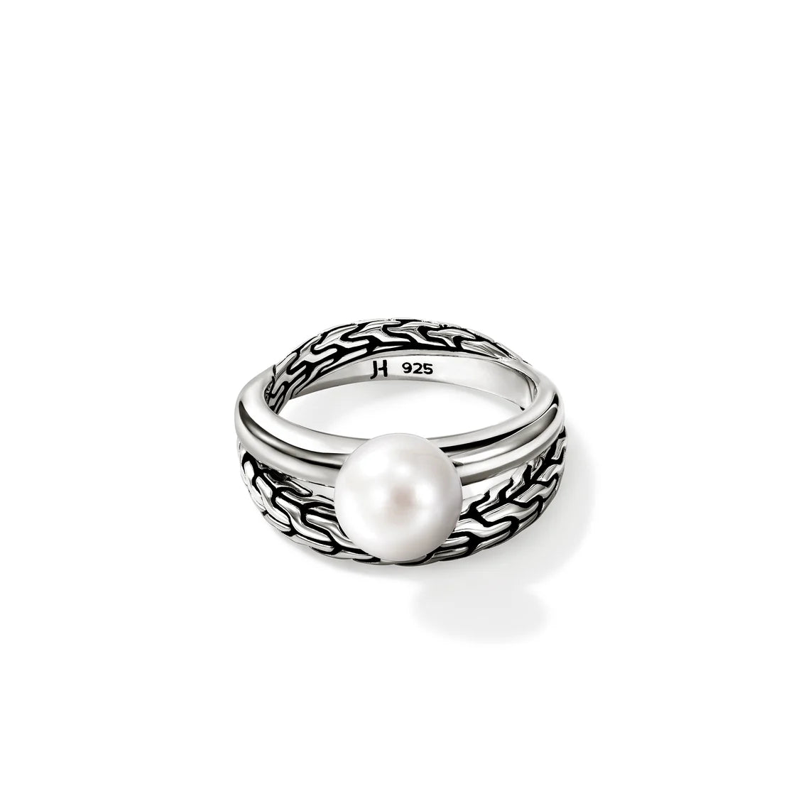 John Hardy Pearl Essential Ring in Sterling Silver, Size 7