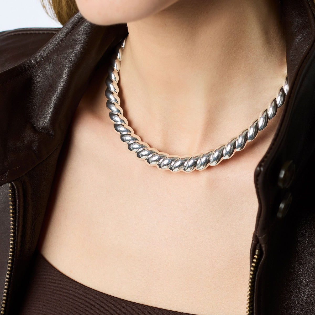 Julie Vos Ravello Collar Necklace in Silver