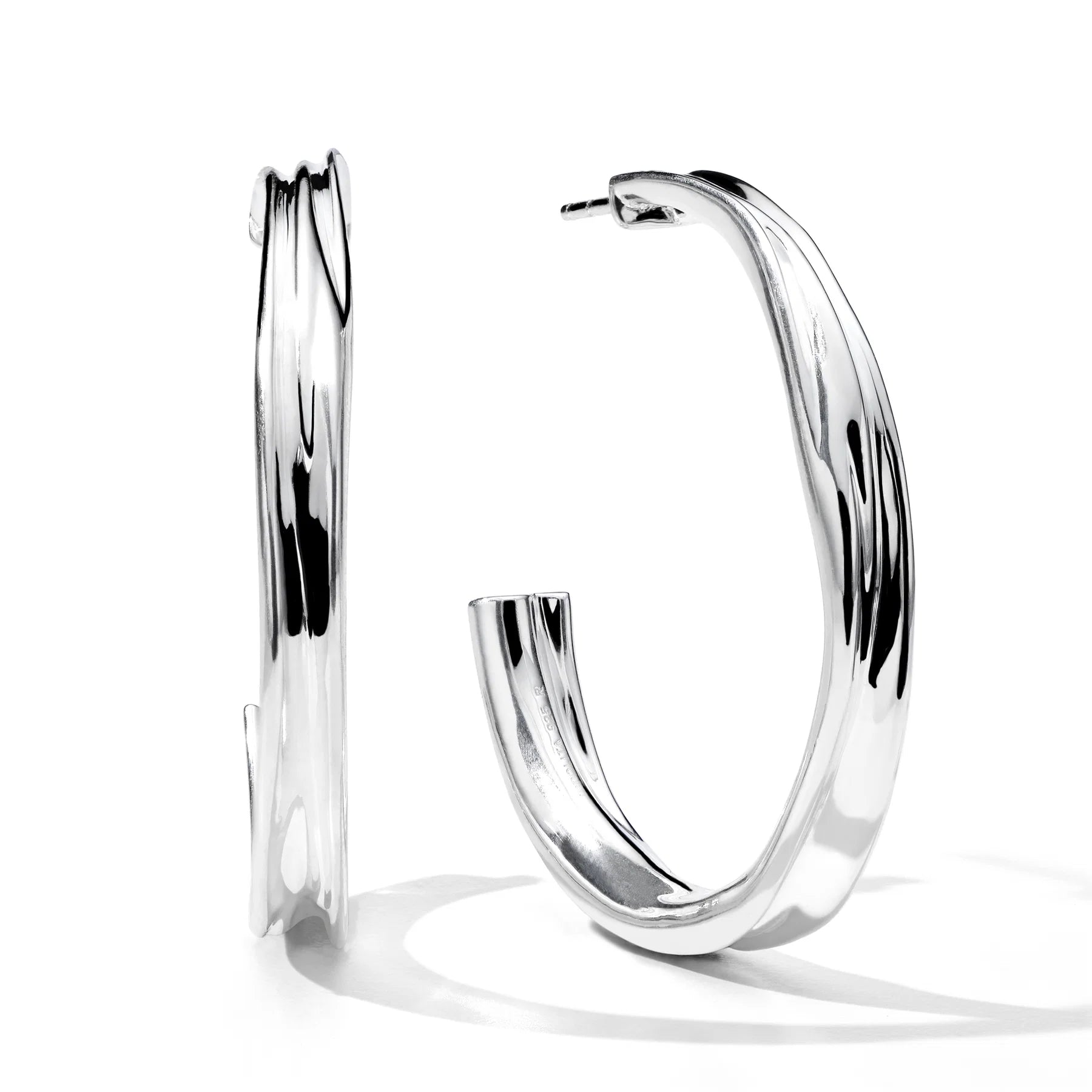 Ippolita Medium Crush Hoop Earrings in Sterling Silver