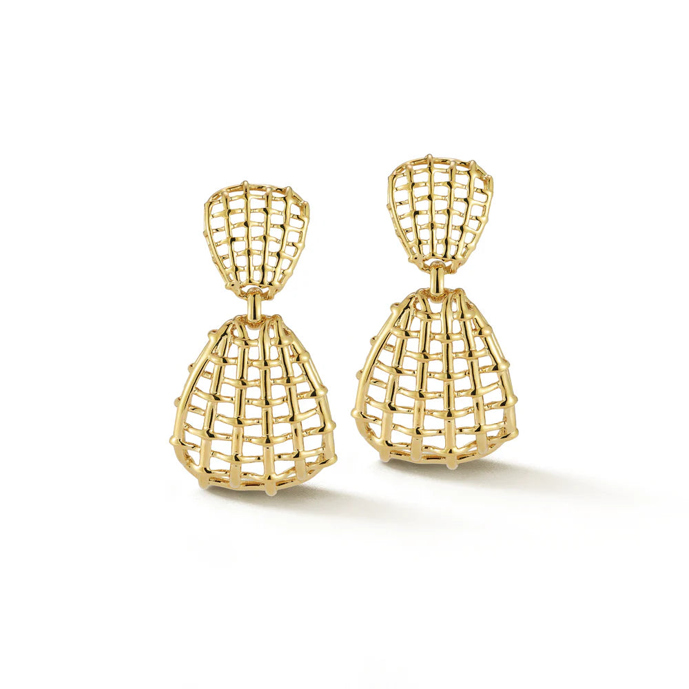 Seaman Schepps Sconset Drop Earrings in 18K Yellow Gold