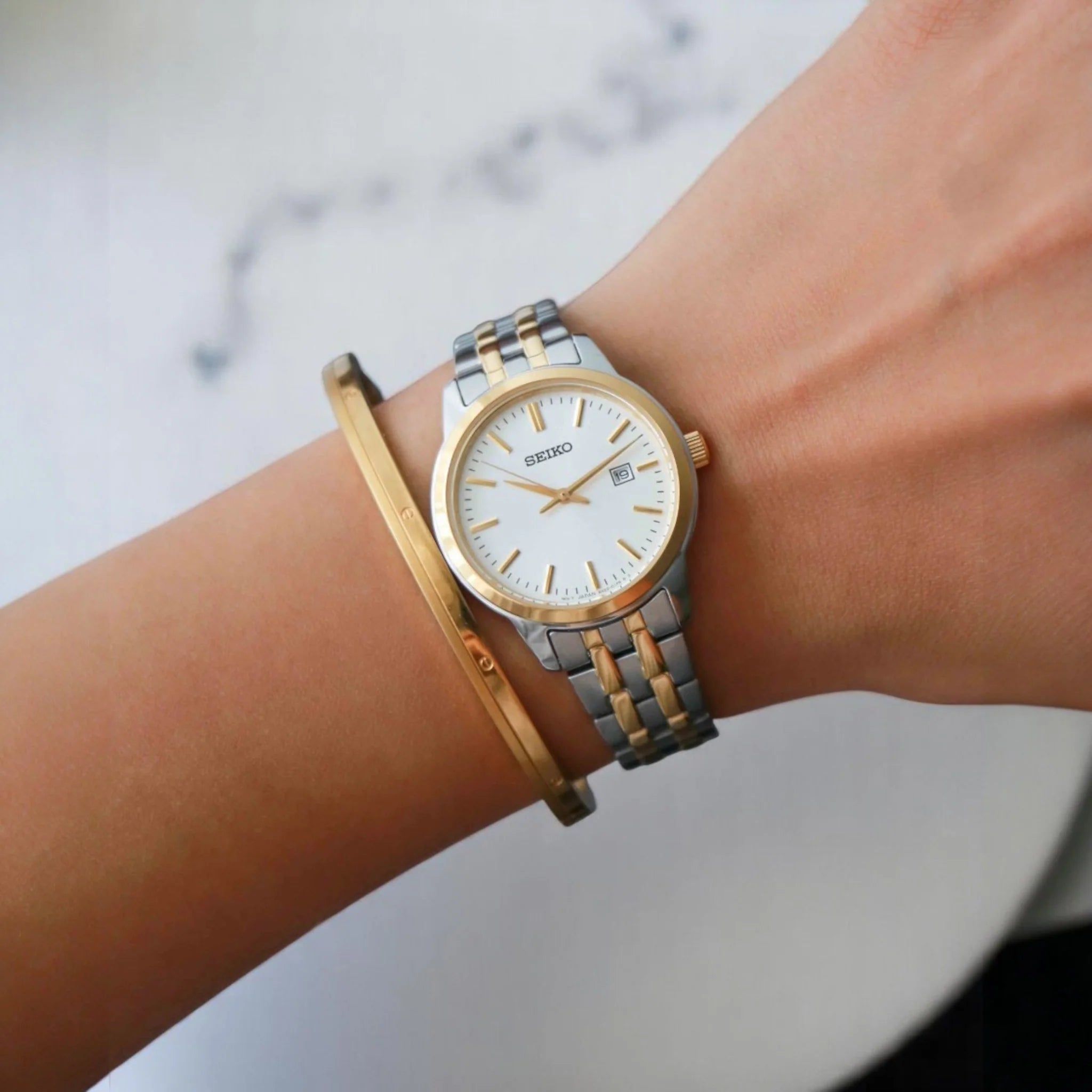 Seiko Women's Essentials Two-Tone Watch SUR410