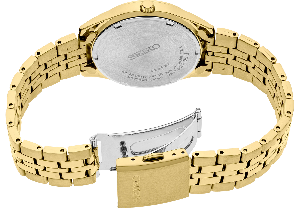 Seiko Essentials Champagne Dial Watch SUR434