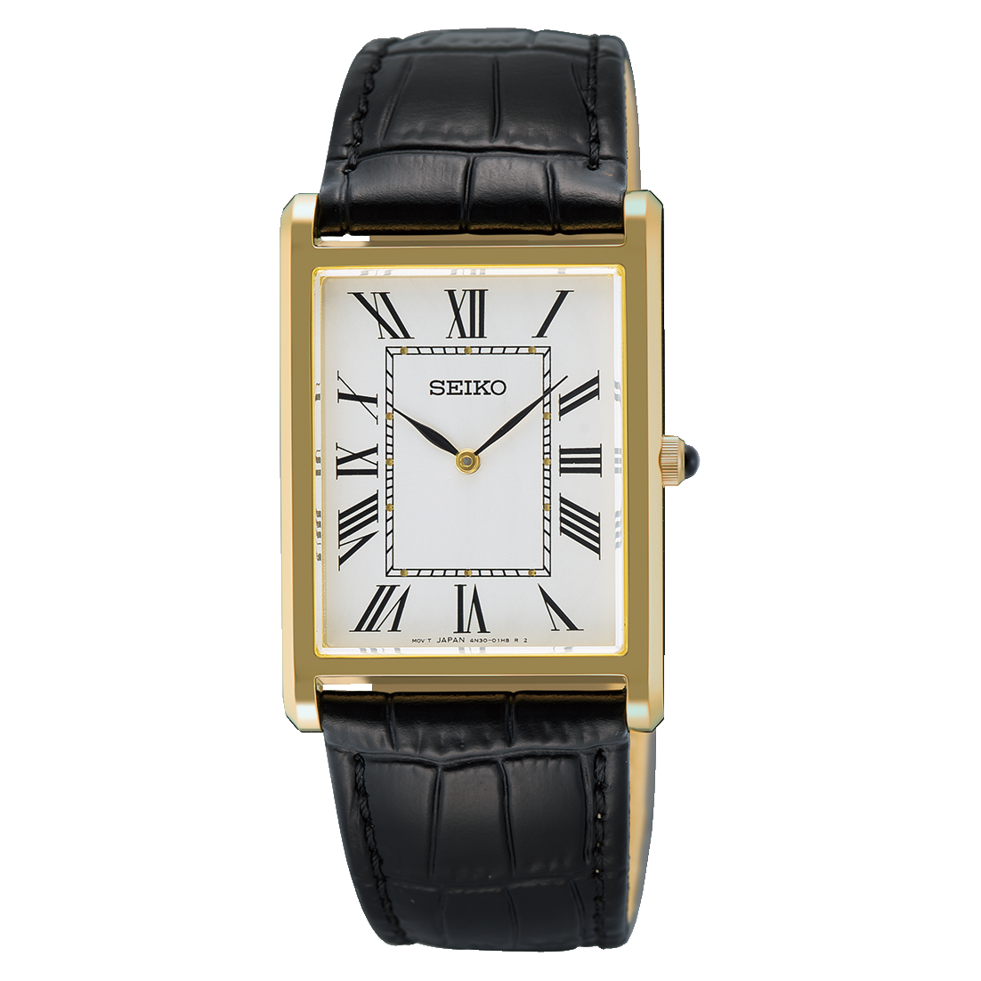 Seiko Essentials Brown Leather Watch SWR104