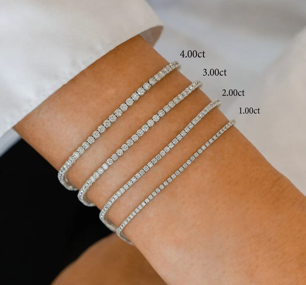 Bailey's Essentials 3.00CT Round Diamond Tennis Bracelet in 14K White Gold