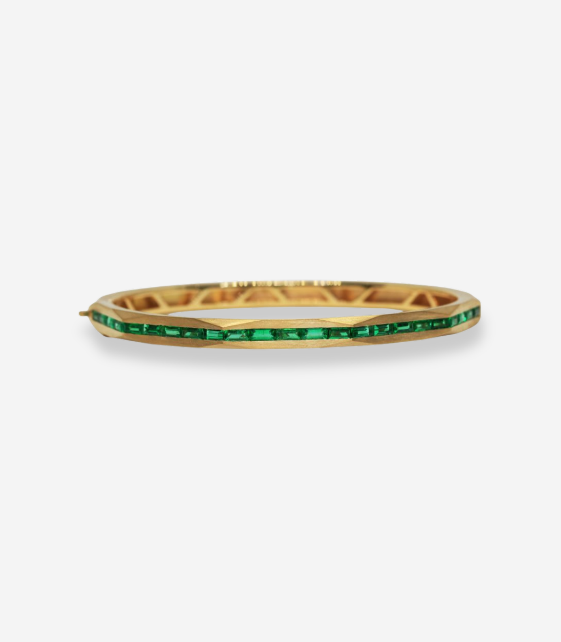 Arunashi Enigma Emerald Baguette Bangle in 18K Yellow Gold