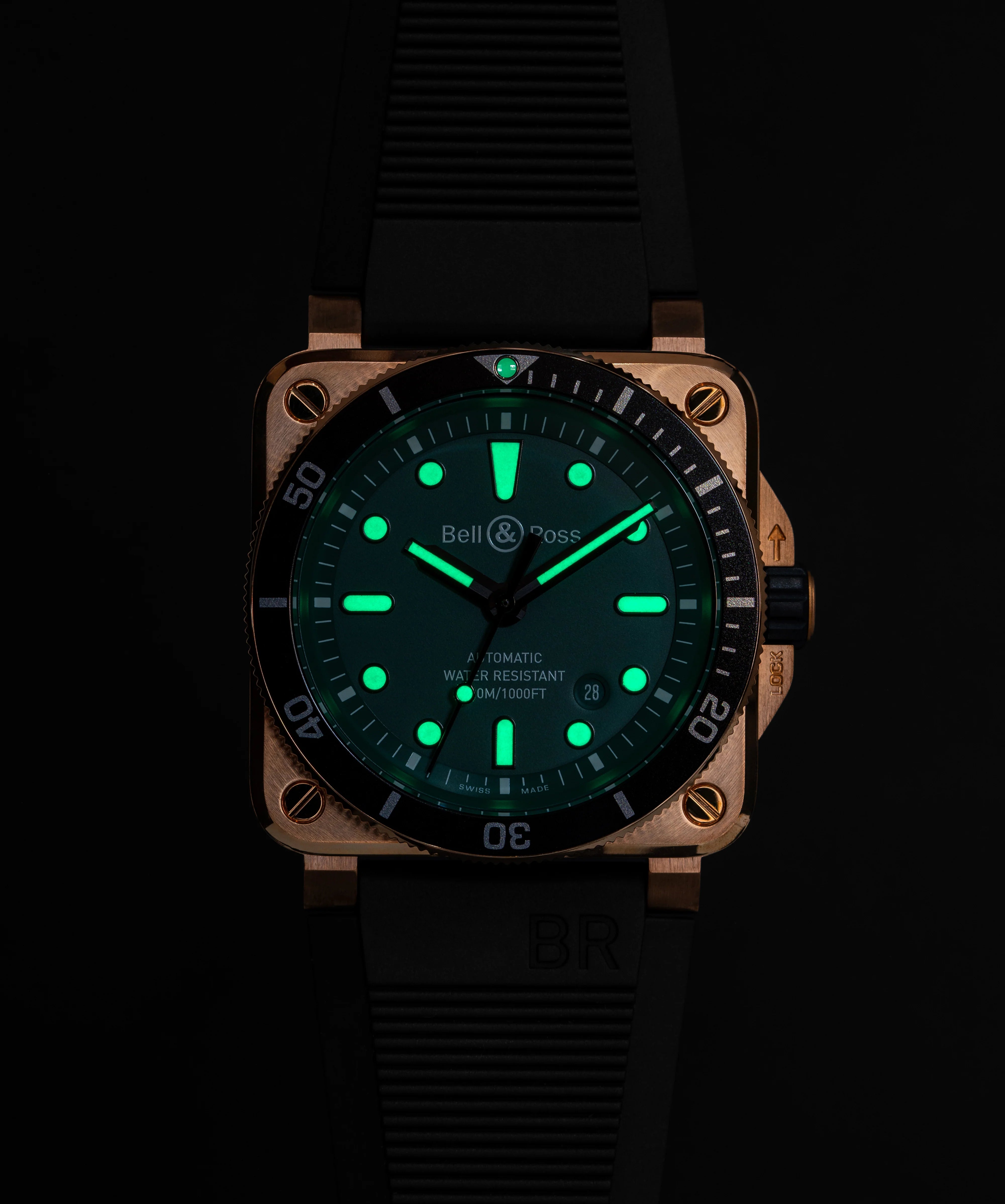 Bell & Ross BR-03 Diver Green Dial Watch