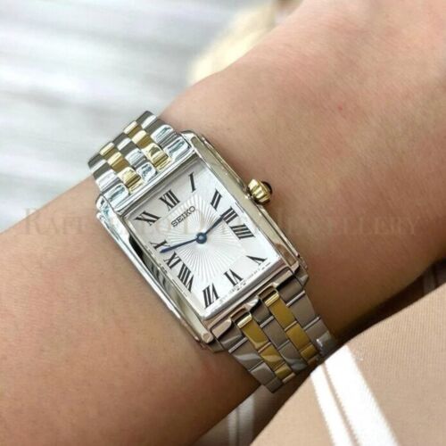 Seiko Women's Essentials Two-Tone White Dial Watch SWR087