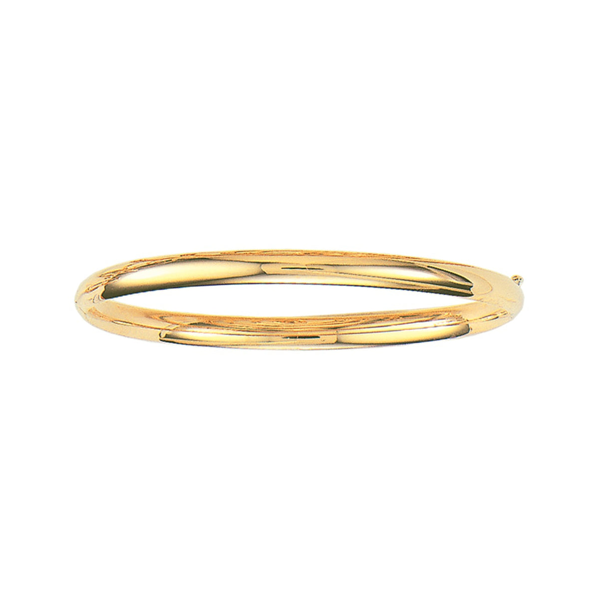 5MM Polished Domed Bangle in 14K Yellow Gold