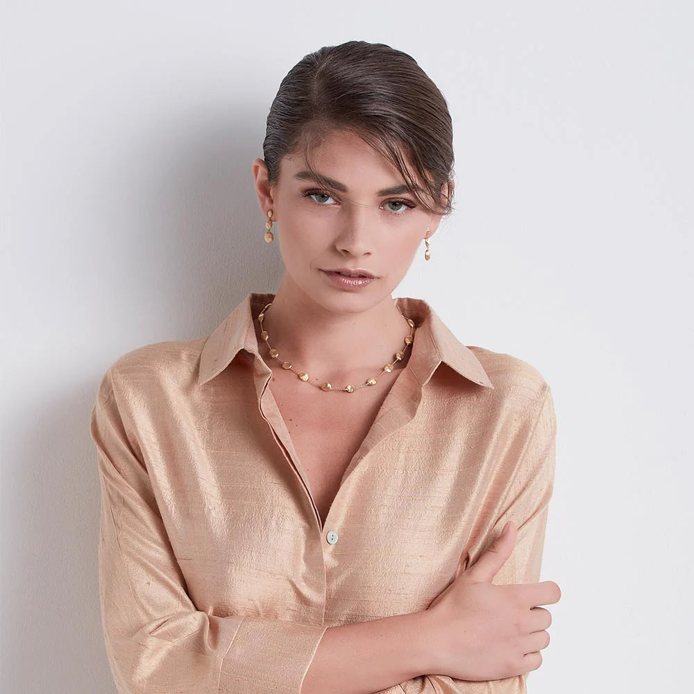 Marco Bicego Siviglia Large Bead Short Necklace in 18K Yellow Gold