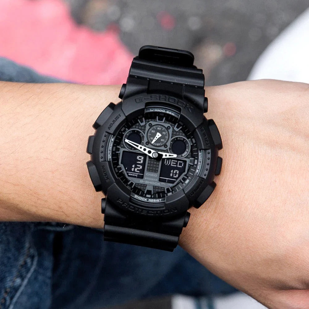 G-Shock Analog Digital All Black Watch GA100-1A1