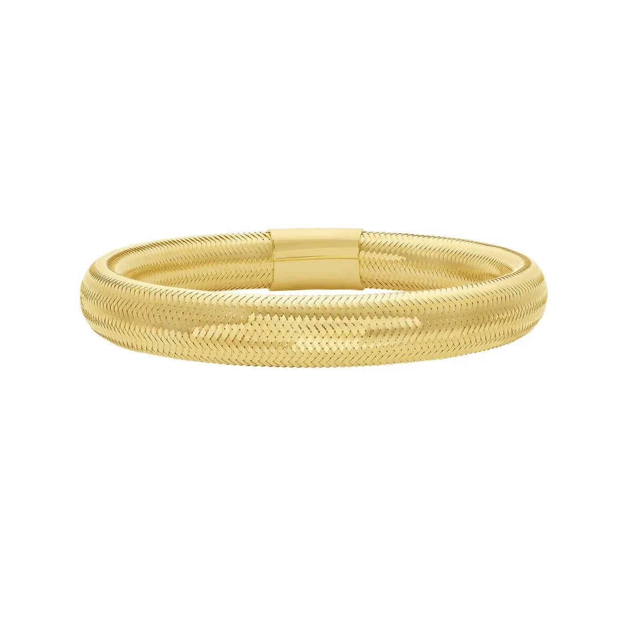 8.8MM Stretch Mesh Bracelet in 14K Yellow Gold