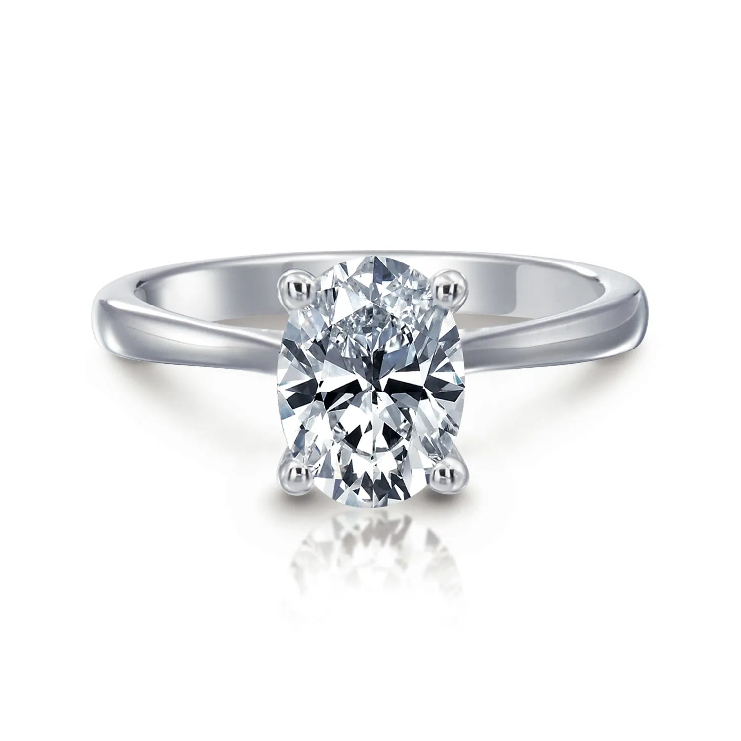 Diamond ring on a white background