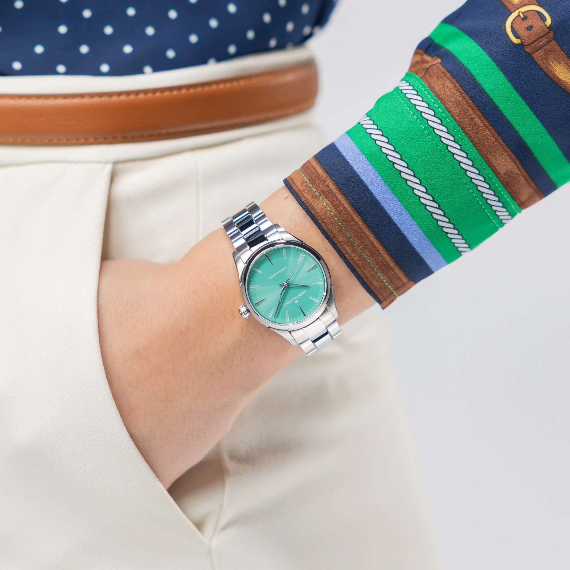 Hamilton Jazzmaster Turquoise Dial Watch H32301161