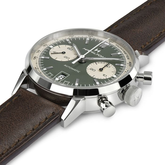 Hamilton Intra-Matic Chrono Green Dial Watch 40MM H38416560