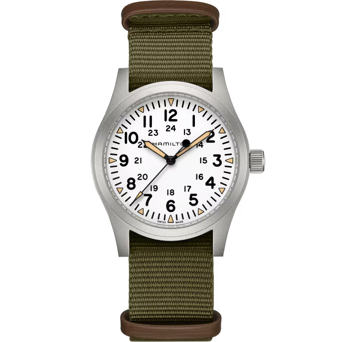 Hamilton Khaki Field Mechanical White Dial Watch 40MM H69509910