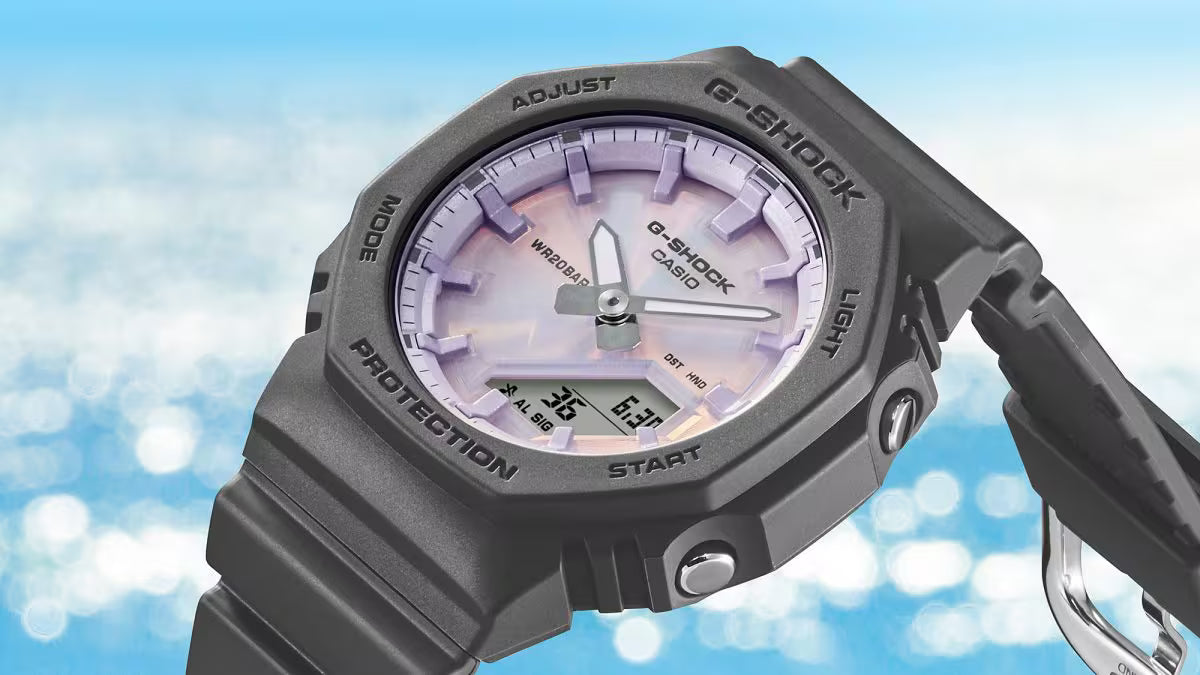 G-Shock Analog Digital Lavender Dial Watch GMAP2100PC1A