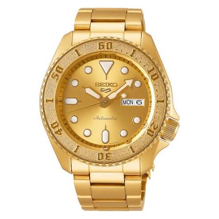 Seiko 5 Sport Gold Dial Watch SRPE74