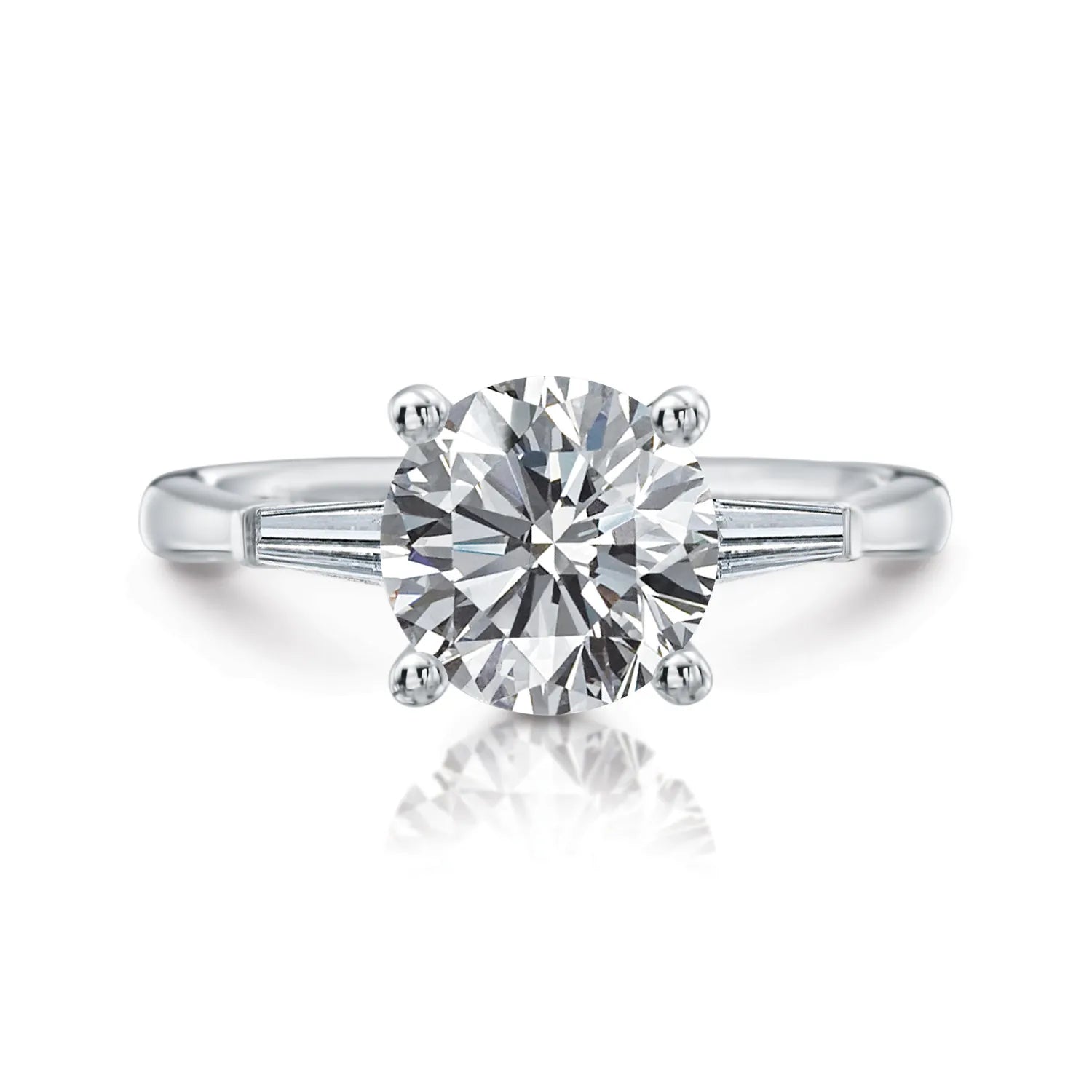 Diamond ring with a white background