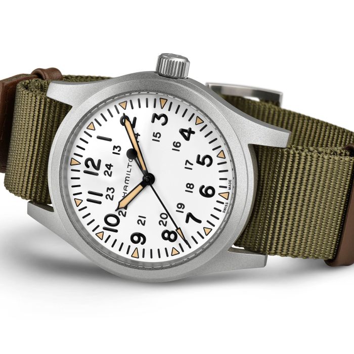 Hamilton Khaki Field Mechanical White Dial Watch 40MM H69509910