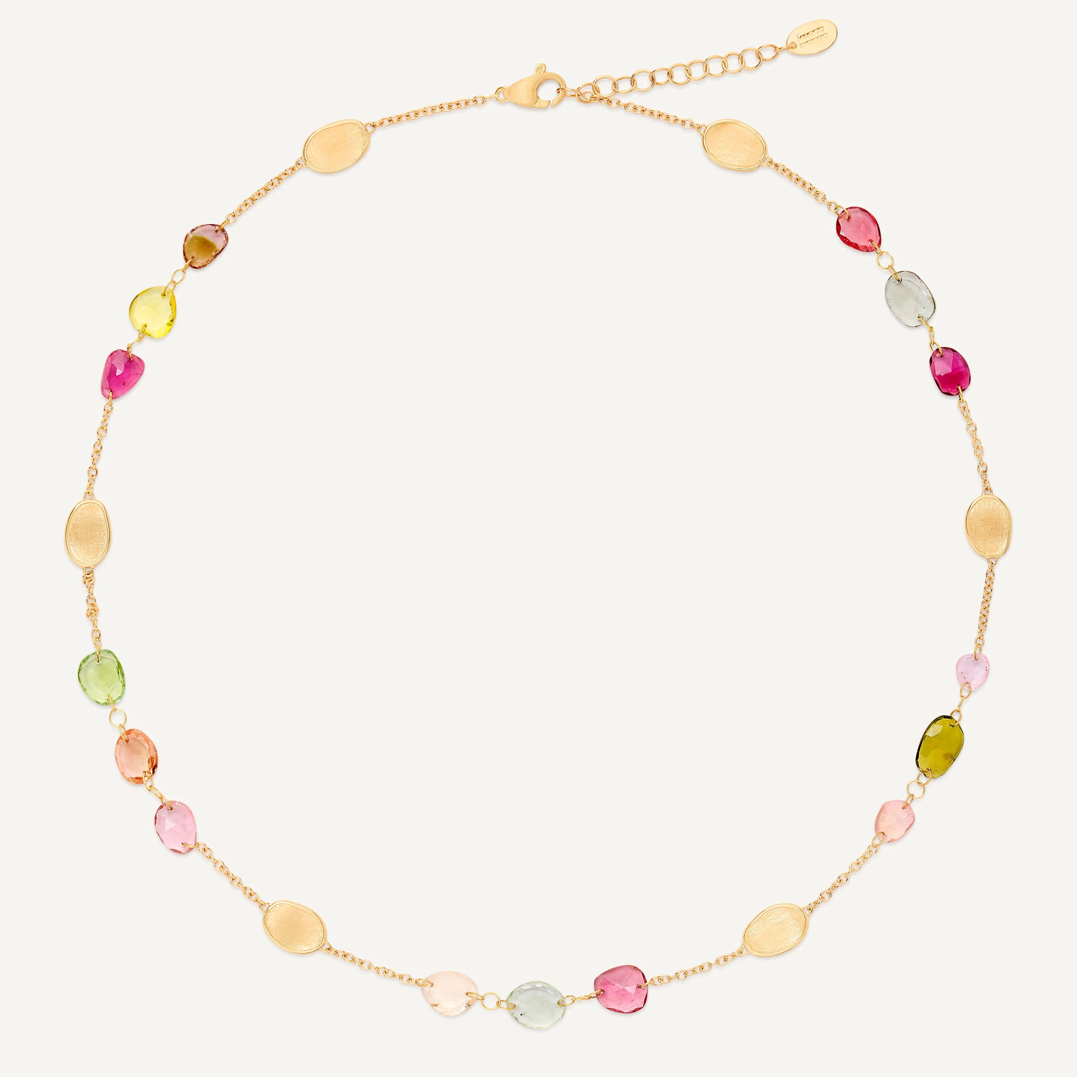 Marco Bicego Multi Tourmaline Collar Necklace in 18K Yellow Gold