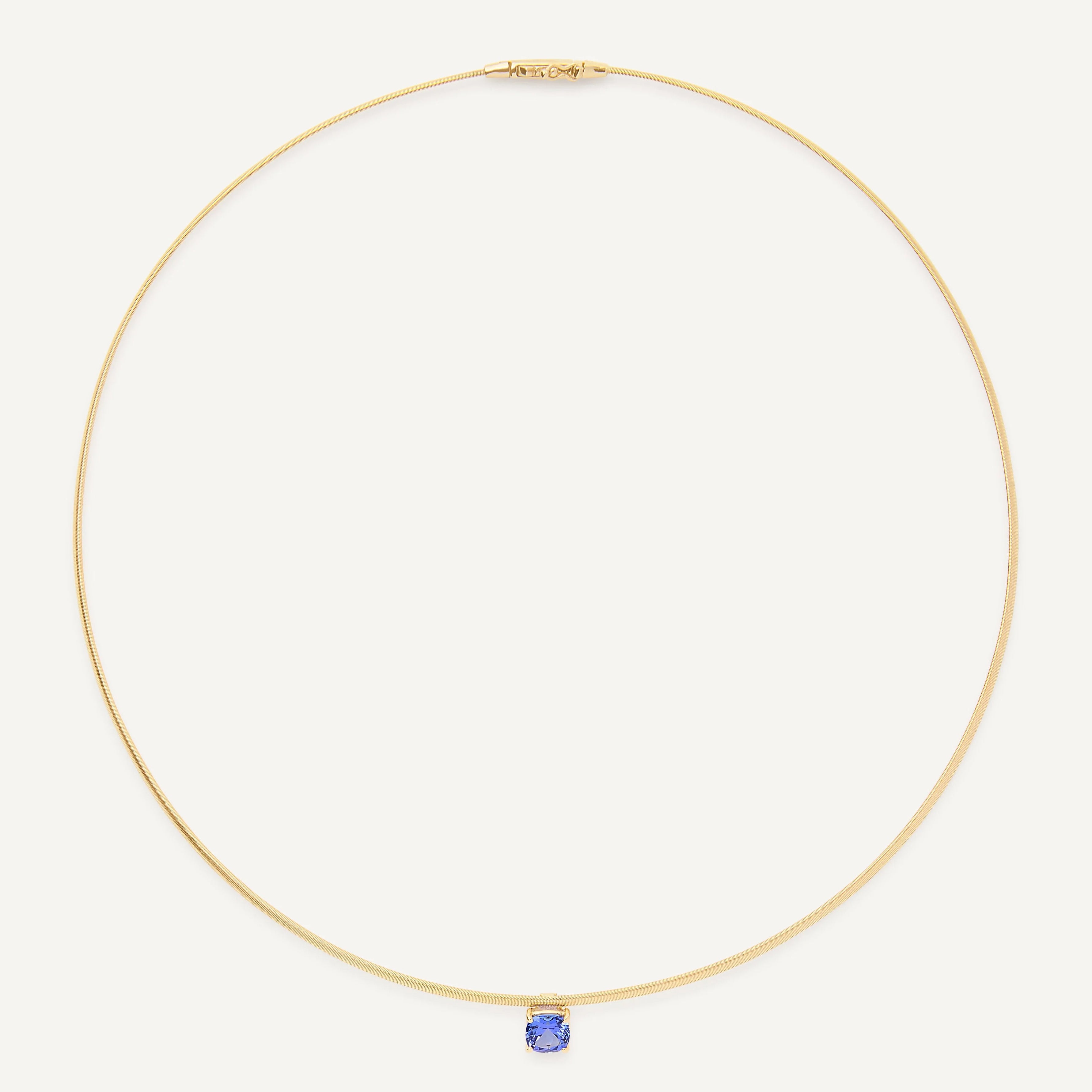 Marco Bicego Masai Tanzanite Coil Gemstone Necklace in 18K Yellow Gold