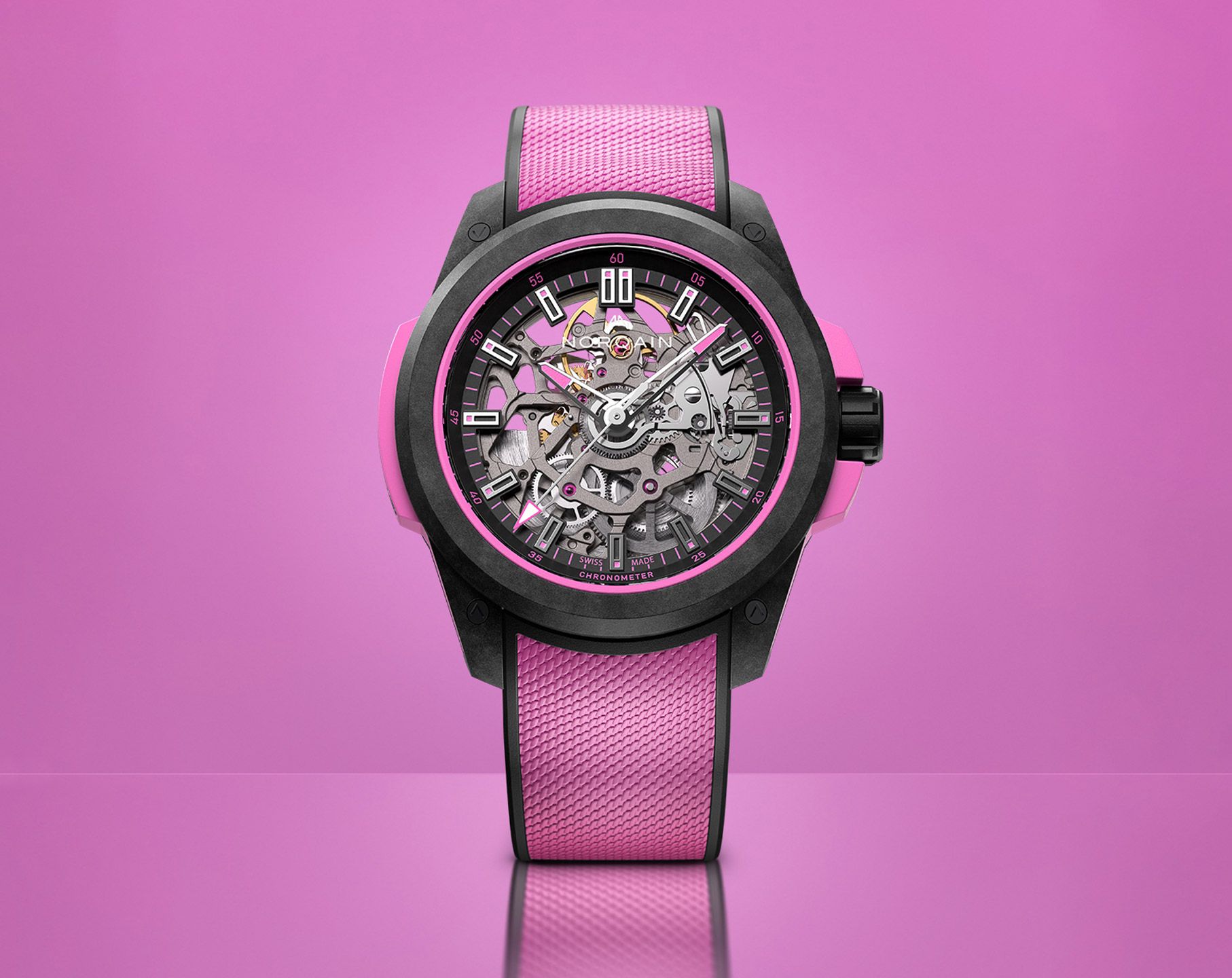 Norqain Wild One Skeleton Pink Watch 39MM N3001.07Q04.B03.R01