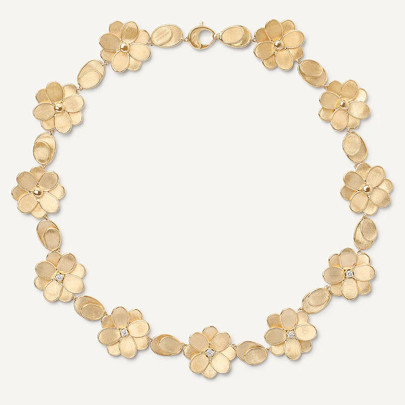 Marco Bicego Petali Flower Collar Necklace in 18K Yellow Gold
