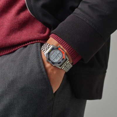 Seiko Essentials Rotocall Digital Black & Red Bezel Watch SMGG19