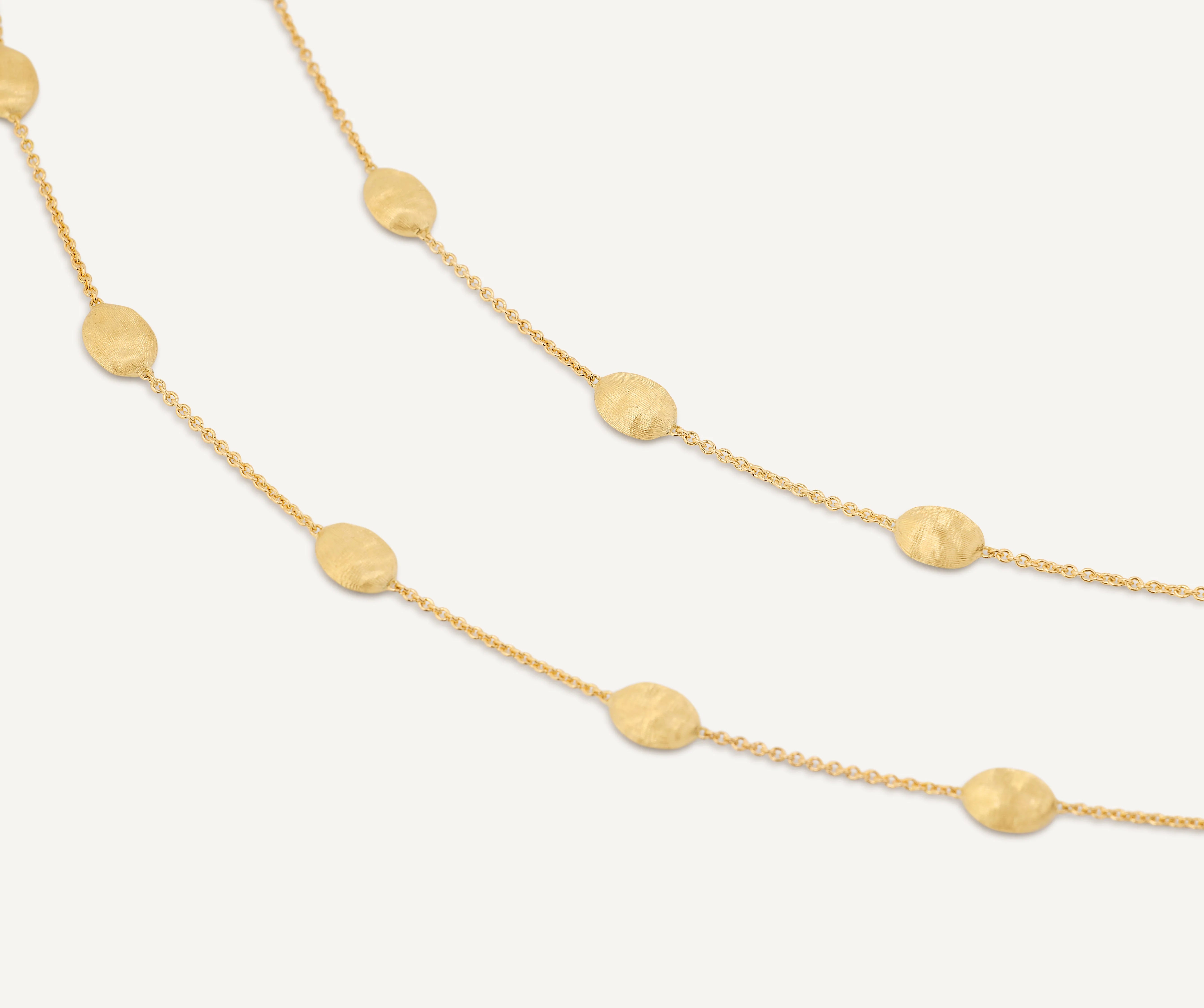 Marco Bicego Medium Bean Station Necklace in 18K Yellow Gold