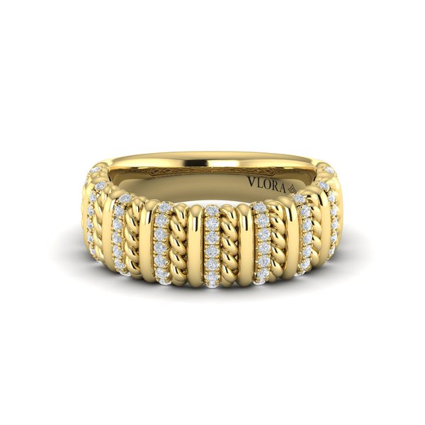 Bravela Diamond Rope Band in 14K Yellow Gold, Size 6.5