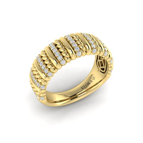 Bravela Diamond Rope Band in 14K Yellow Gold, Size 6.5