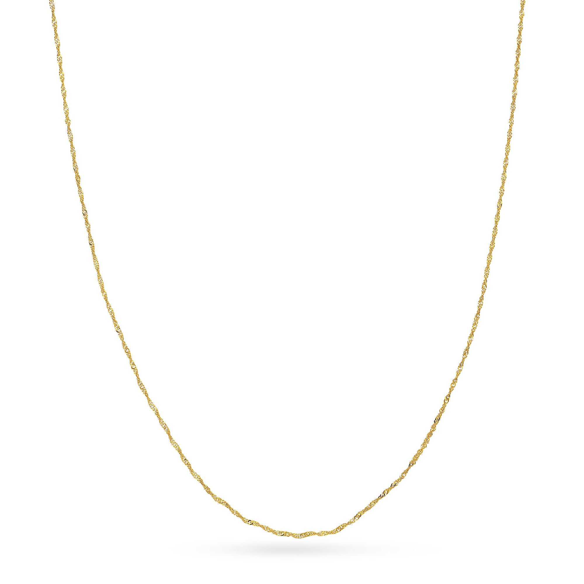 1.3MM Singapore Chain Necklace in 14K Yellow Gold, 16" Length