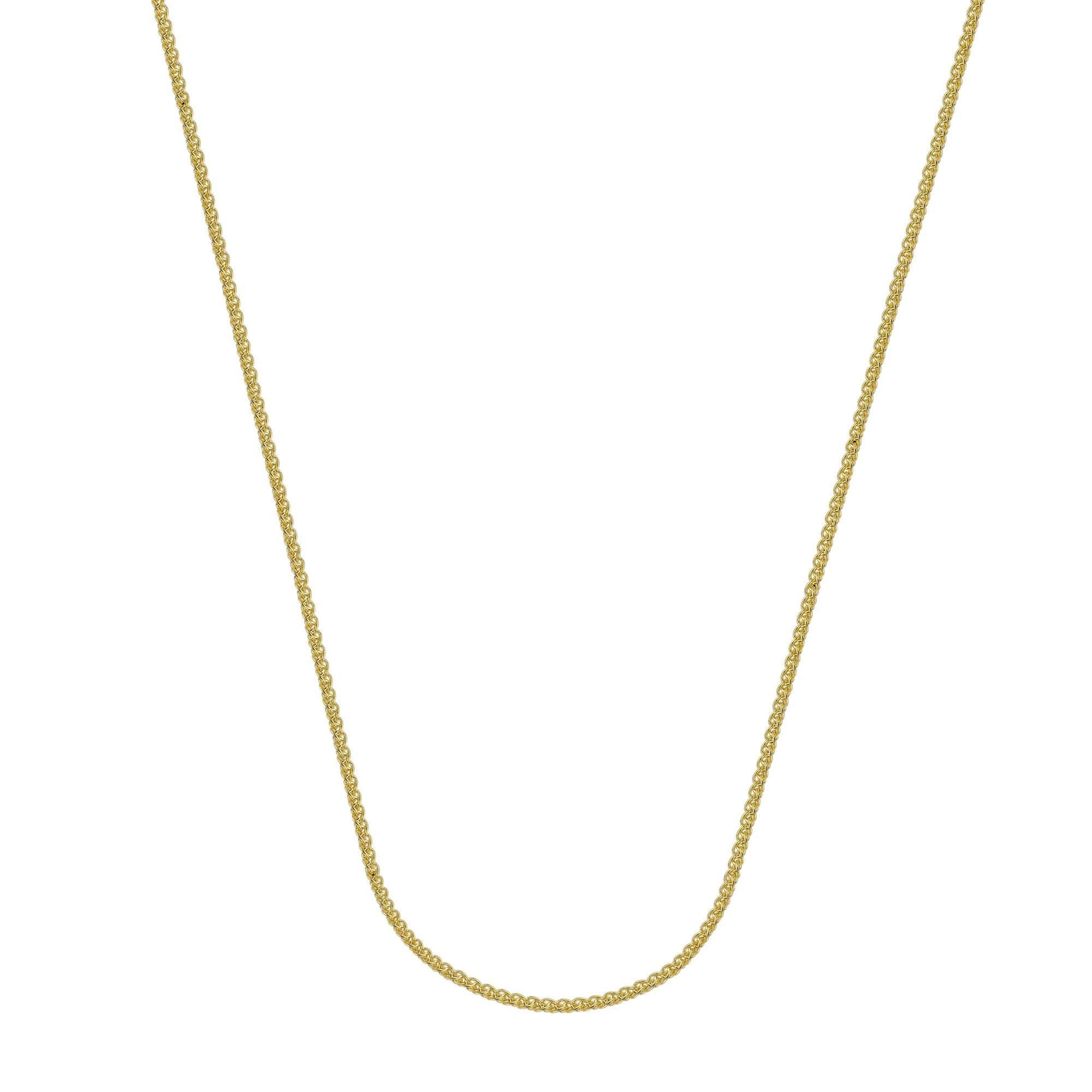 1.2MM Wheat Chain Necklace in 14K Yellow Gold, 18" Length