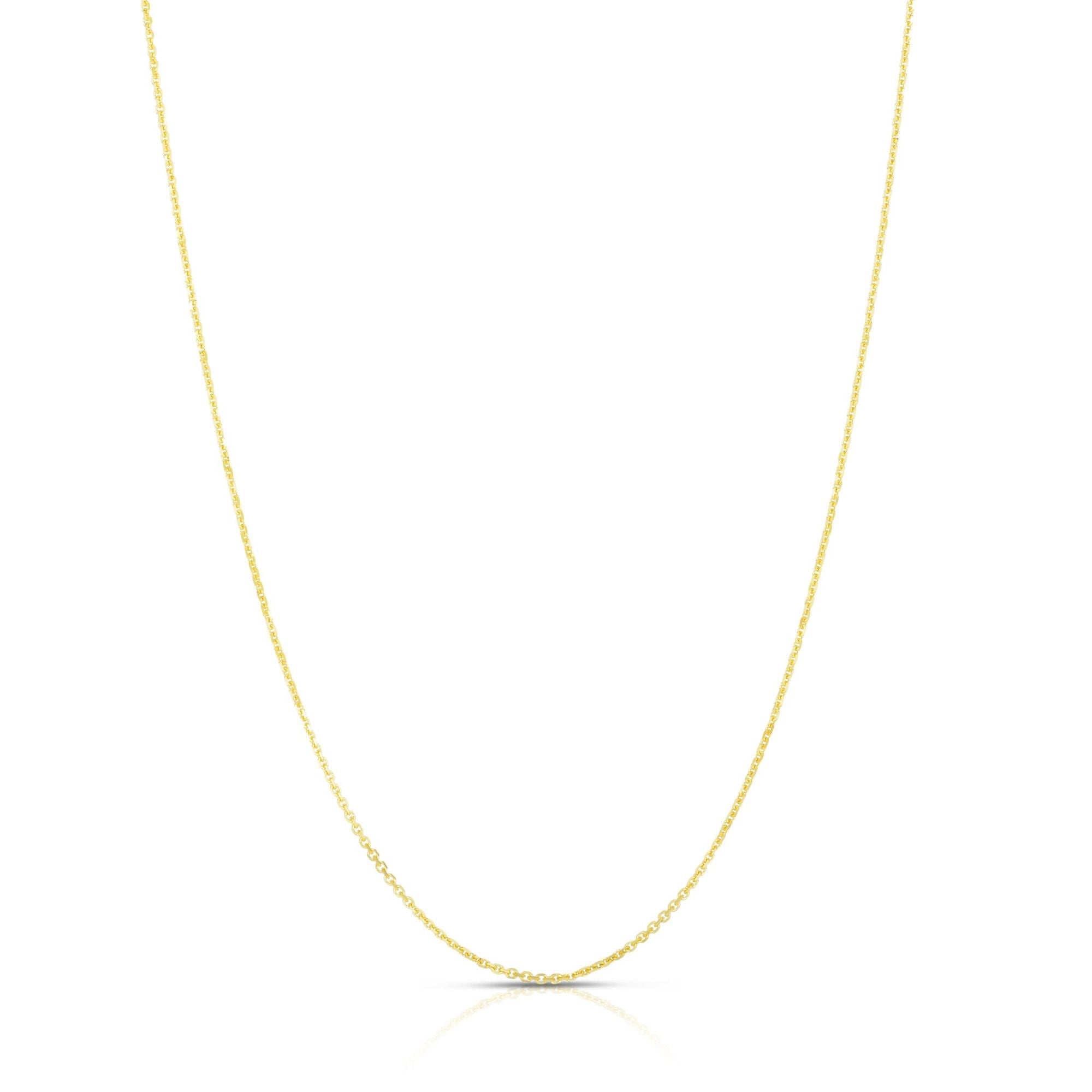 1.1MM Cable Chain Necklace in 14K Yellow Gold, 20" Length