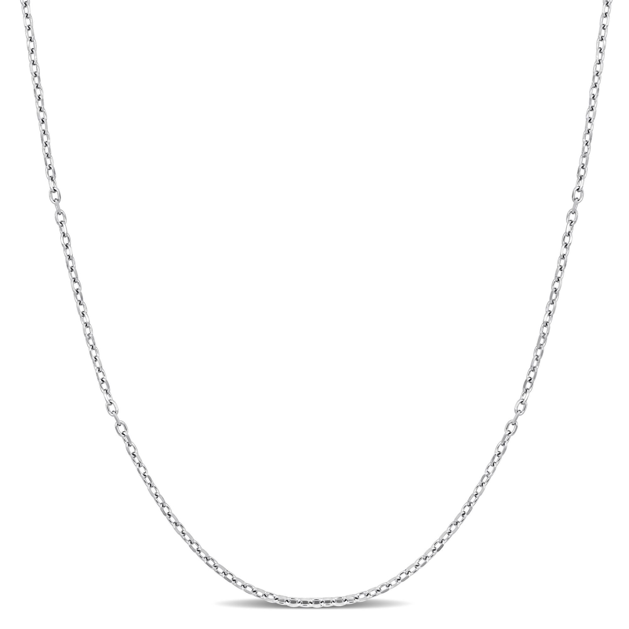 1.1MM Cable Chain Necklace in 14K White Gold, 20" Length