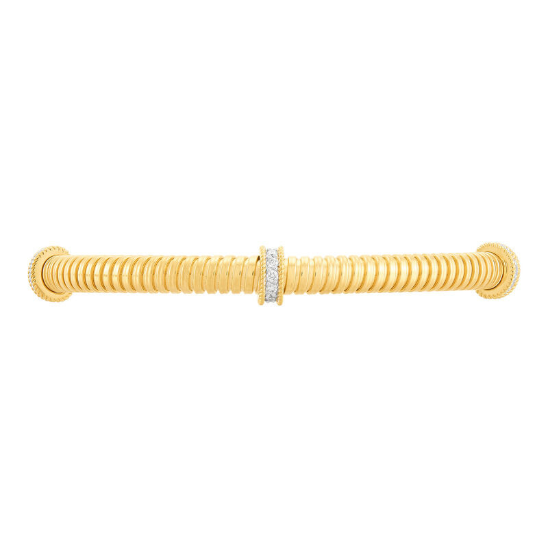 3 Diamond Station Flex Bracelet in 14K Yellow Gold