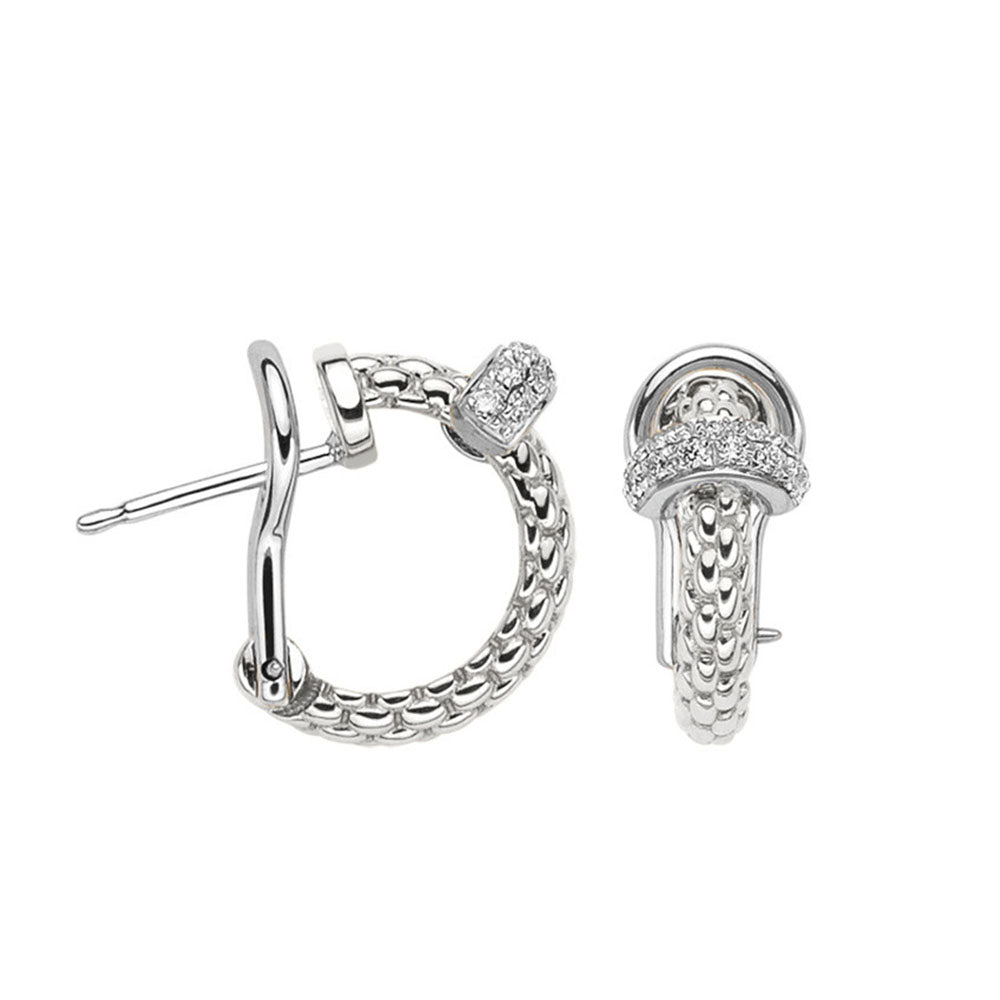 Fope Prima Earrings in 18K White Gold