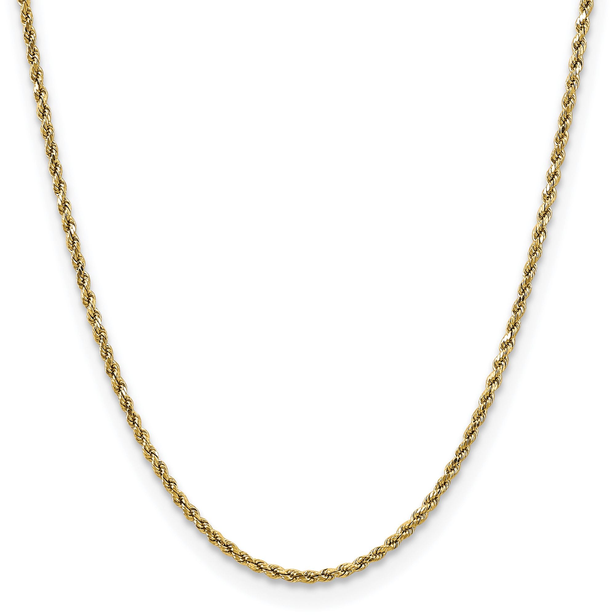 2.5MM Rope Chain Necklace in 14K Yellow Gold, 24" Length