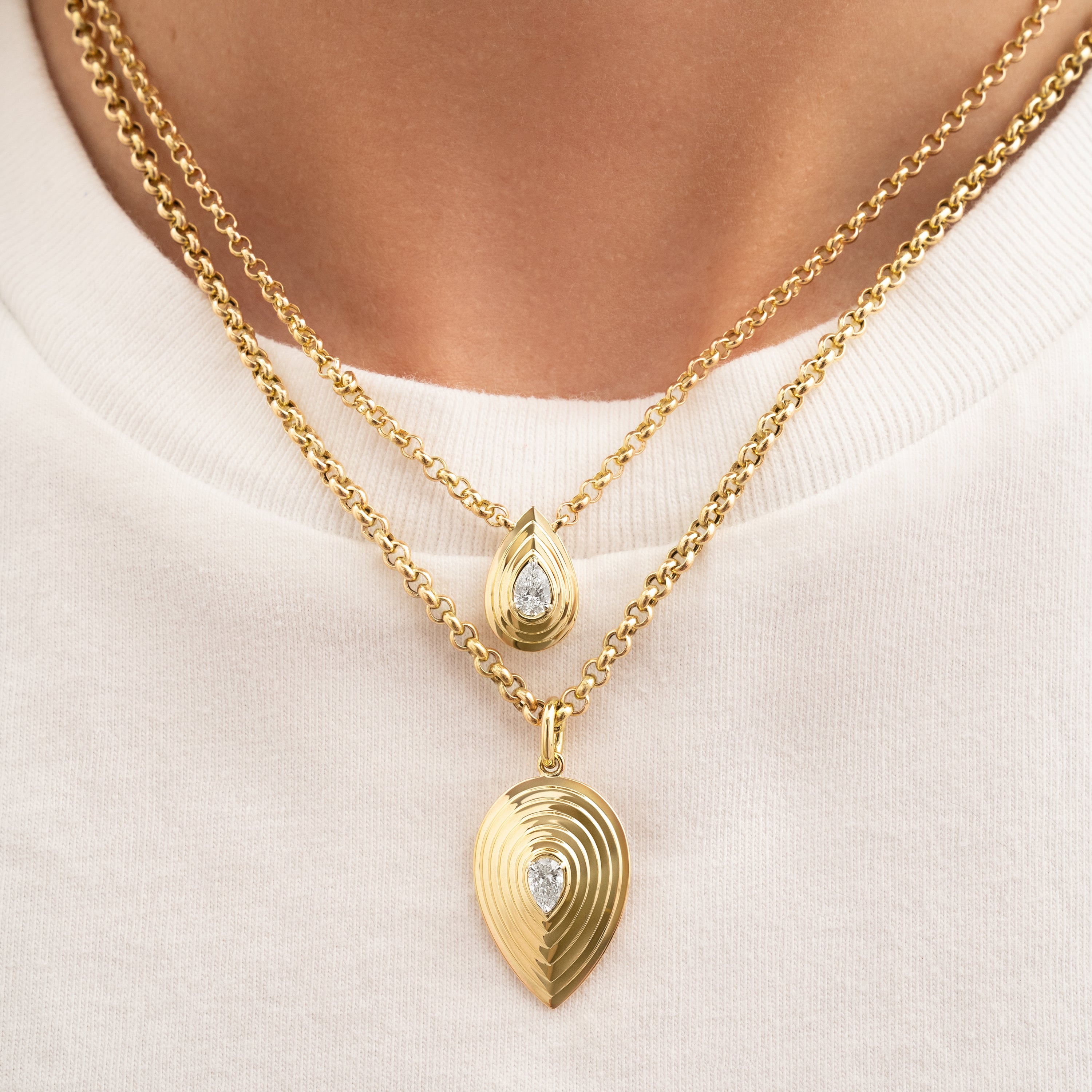 Phillips House Large Pear Diamond Layered Necklace