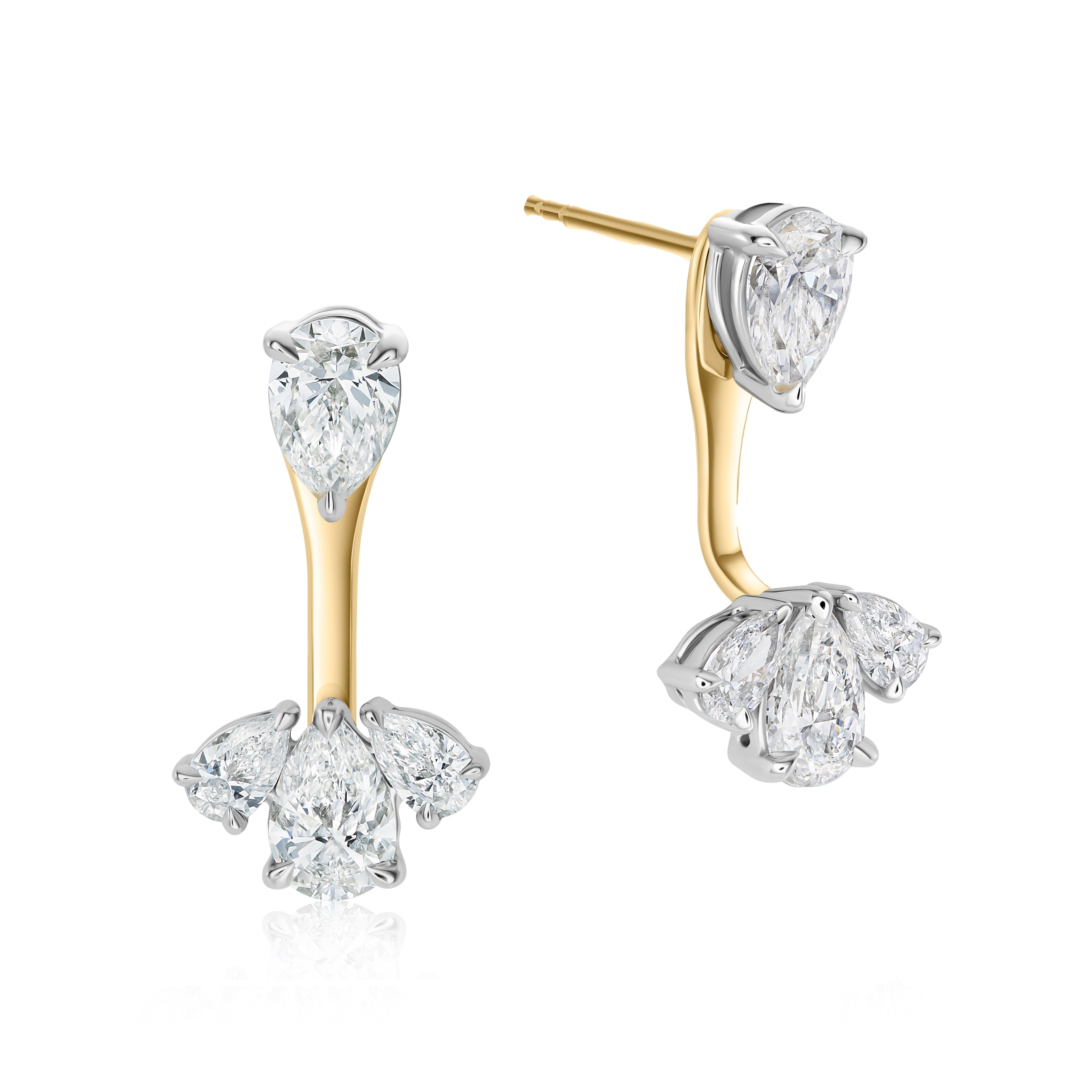 Phillips House Triple Pear Diamond Earrings