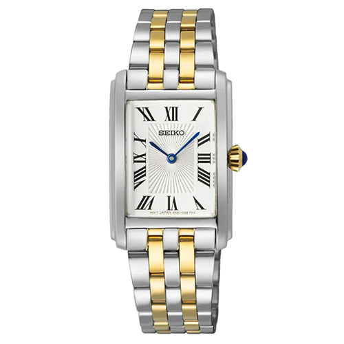 Seiko Women's Essentials Two-Tone White Dial Watch SWR087