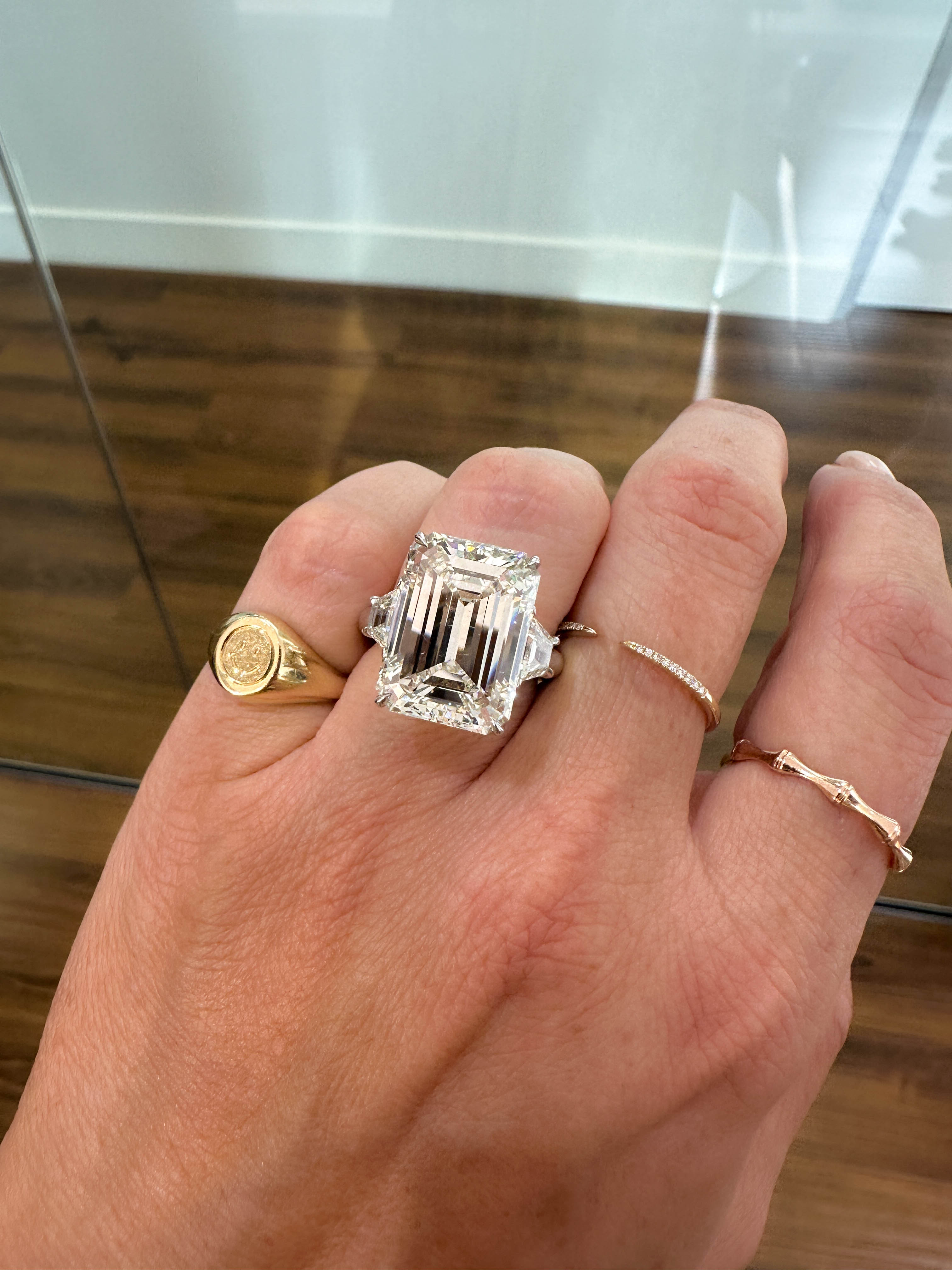 Bamboo Textured Ring in 14K Rose Gold, Size 5