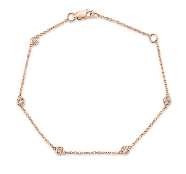 Diamond by the Yard Bracelet in 14K Rose Gold