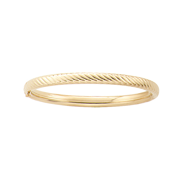 Children's Swirl Bangle Bracelet in 14K Yellow Gold