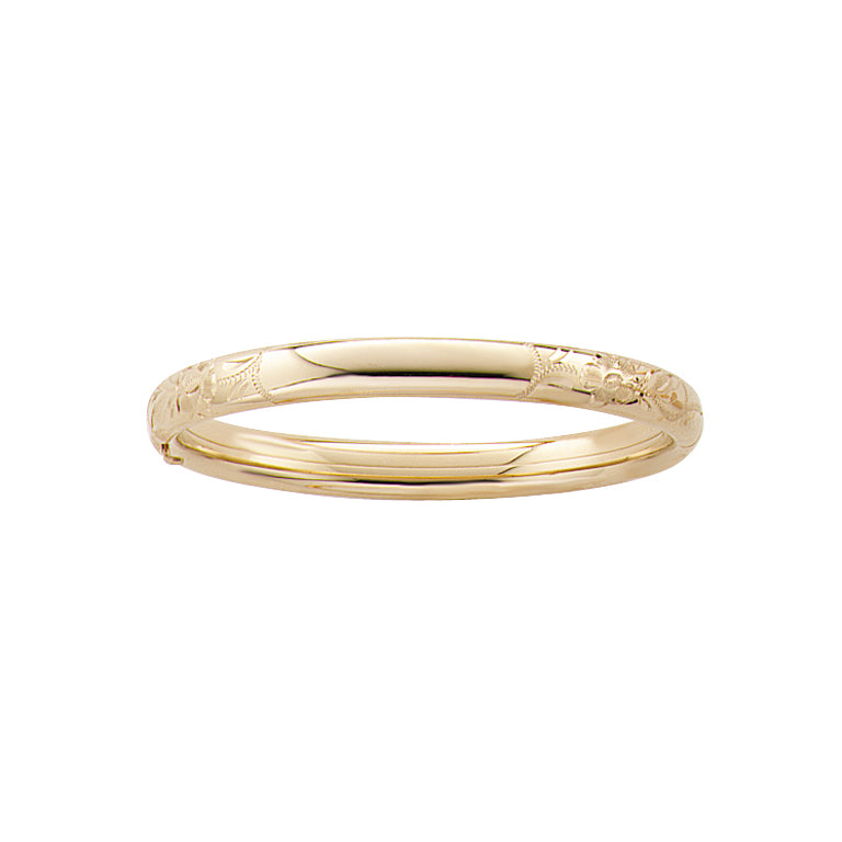 Children's Engraved Bangle in 14K Yellow Gold