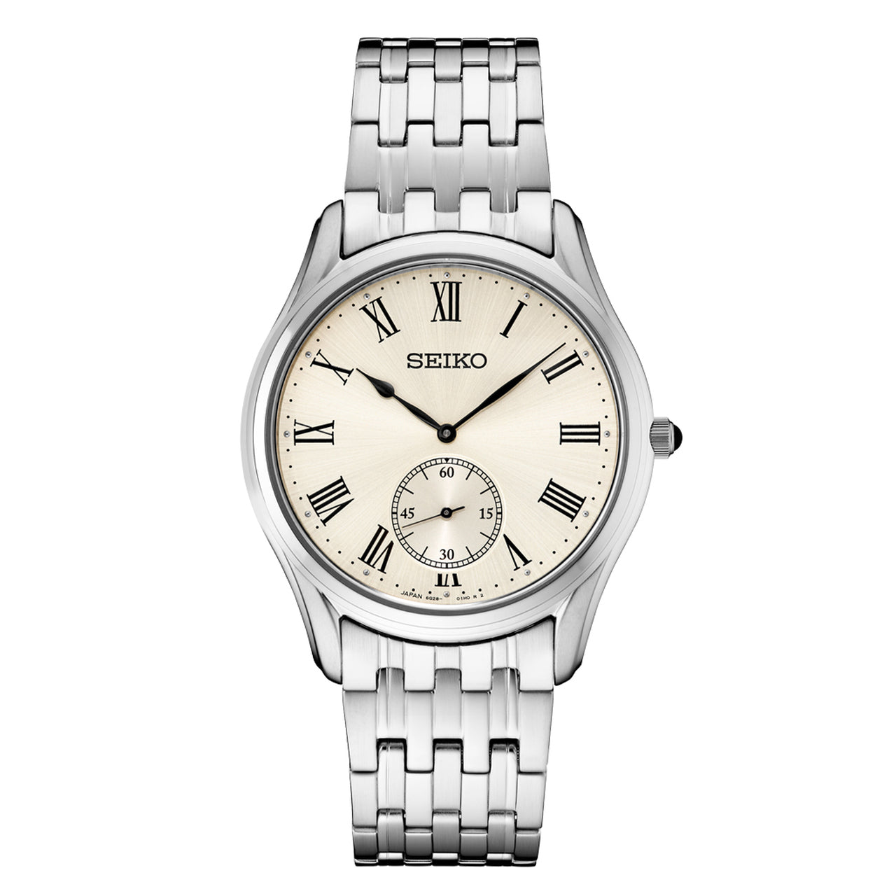 Seiko Essentials Cream Roman Dial Watch SRK047