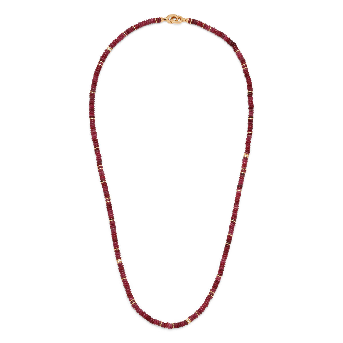 Maor Shine Ruby Necklace in 18K Yellow Gold