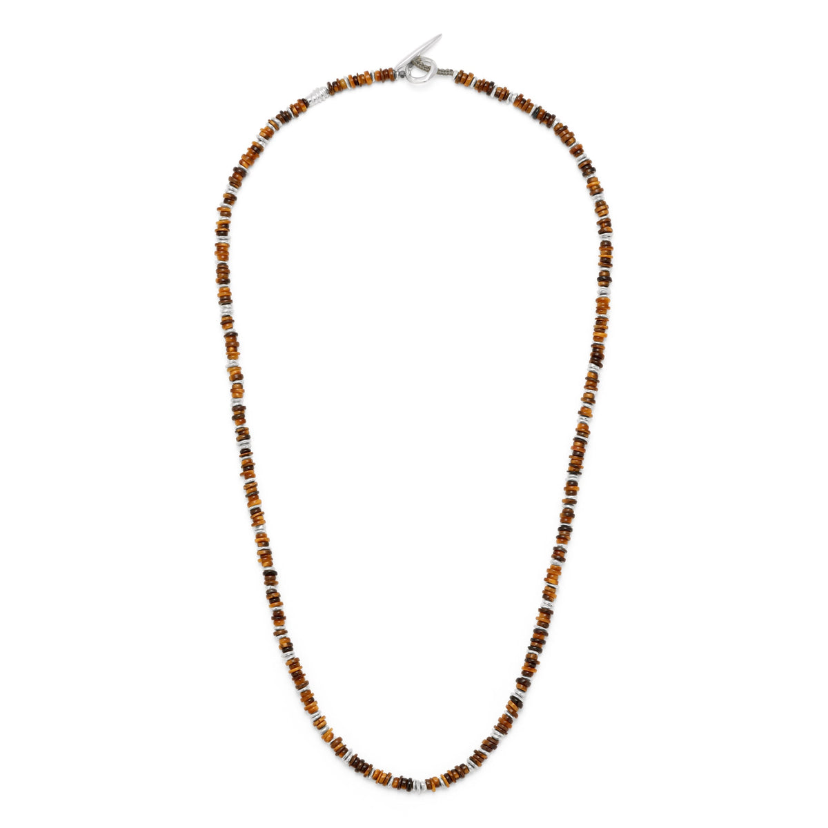 Maor Pillon Tiger Eye Necklace in Sterling Silver