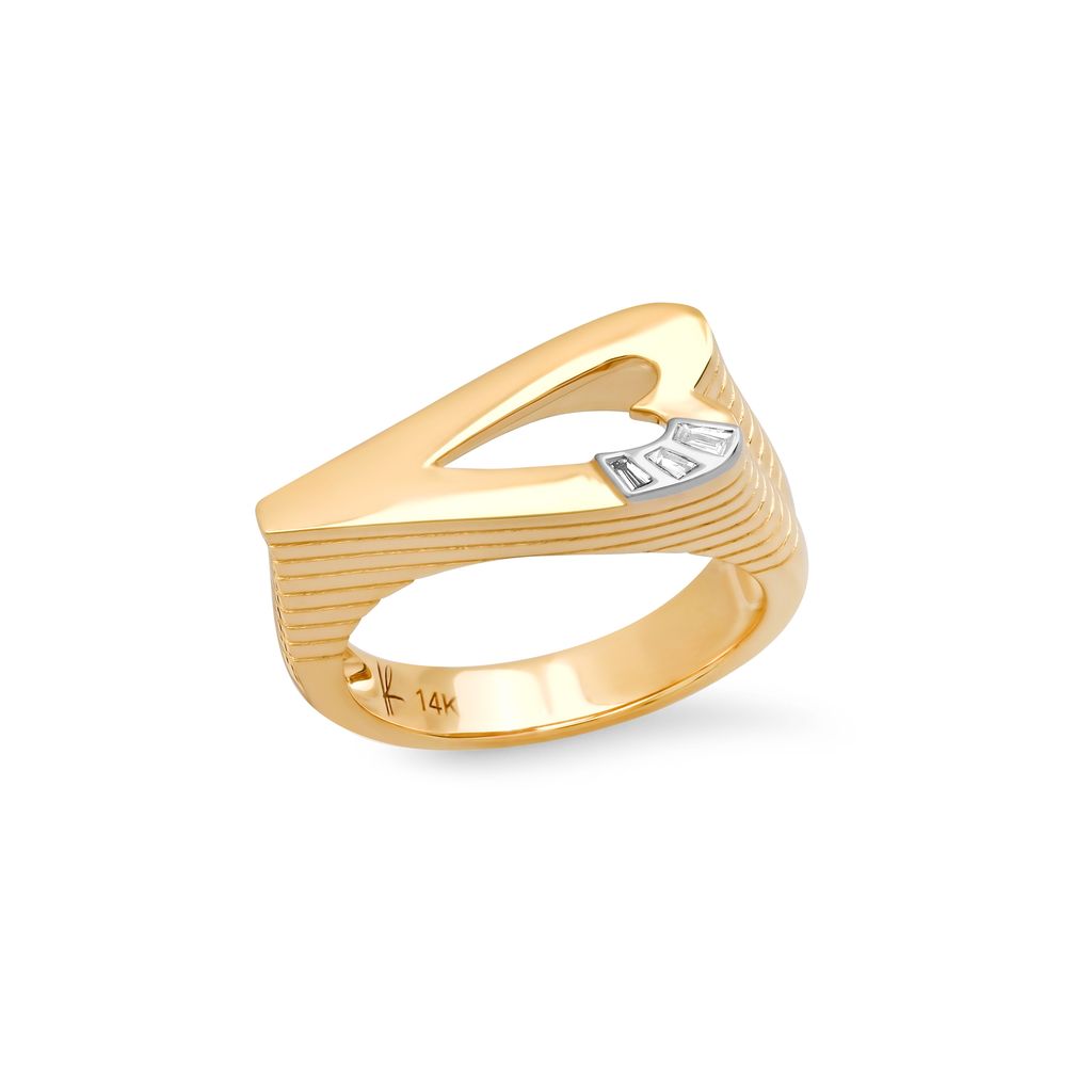 Helena Rose Grandsize Heart Ring in 14K Yellow Gold, Size 7
